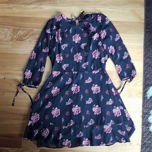Black floral dress